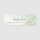 Elegante Farbe des grünen Wassers Namensschild (Vorderseite)