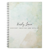 Elegante Farbe des grünen Wassers Notizblock (Vorderseite)