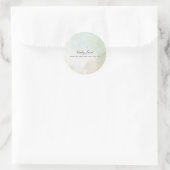 Elegante Farbe des grünen Wassers Runder Aufkleber (Tasche)