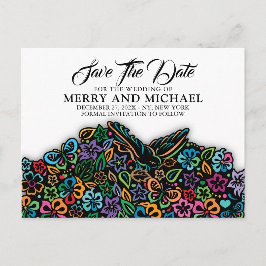 Elegante Farbe des Lebensdesigns Ankündigungspostkarte (Vorderseite)