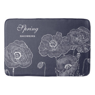 Elegante Farbe für die Feder mit Blumen Badematte