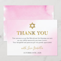 Elegante Farbe Pastel Pink Gold Bat Mitzvah