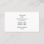 Elegante Farbe Visitenkarte (Rückseite)