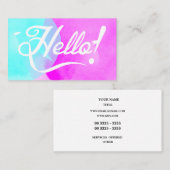 Elegante Farbe Visitenkarte (Vorne/Hinten)