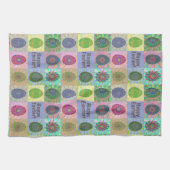 Elegante Farben Abstrakte Eier Ostern Geschirrtuch (Horizontal)