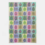 Elegante Farben Abstrakte Eier Ostern Geschirrtuch (Vertikal)