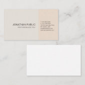 Elegante Farben Berufliche künstlerische Schlichte Visitenkarte (Vorne/Hinten)