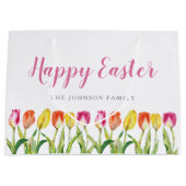 Elegante Farben Blumen Große Geschenktüte (Vorderseite)