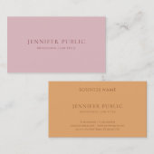 Elegante Farben Einfaches Template Beruflich Chic Visitenkarte (Vorne/Hinten)