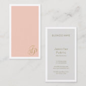 Elegante Farben Handgeschriebene Monogramm-Vorlage Visitenkarte (Vorne/Hinten)