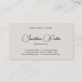 Elegante Farben Handgeschriebene Vorlage Trendy Mo Visitenkarte (Rückseite)