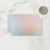 Elegante Farben, handgeschriebenes Monogramm Minim Mitteilungskarte (Vorderseite/Rückseite Beispiel)