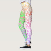 Elegante Farben Ipanema Leopard Tierdruckerei Leggings (Links)