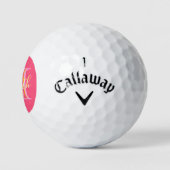 Elegante Farben Lilacs Gold Custom Monogram Name Golfball (Logo)
