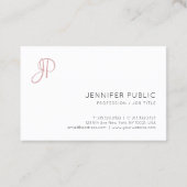 Elegante Farben Minimalistisch Moderne Monogram Tr Visitenkarte (Rückseite)