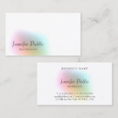 Elegante Farben Moderne einfache Vorlage Trendy Visitenkarte (Vorne/Hinten)