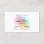 Elegante Farben Moderne einfache Vorlage Trendy Visitenkarte (Rückseite)