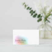 Elegante Farben Moderne einfache Vorlage Trendy Visitenkarte (Stehend Vorderseite)