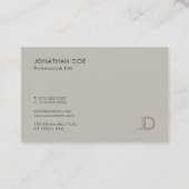 Elegante Farben Moderne Monogramm-Vorlage Trendy Visitenkarte (Rückseite)