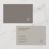 Elegante Farben Moderne Monogramm-Vorlage Trendy Visitenkarte (Vorne/Hinten)