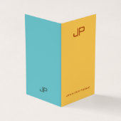 Elegante Farben Moderne Monogramm-Vorlage Visitenkarten (Vorderseite)