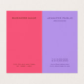 Elegante Farben Moderne Monogramm-Vorlage Visitenkarten (Innenseite Aufgefaltet)