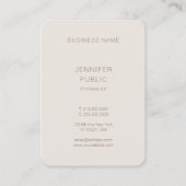 Elegante Farben Personalisiert Moderne Luxusvorlag Visitenkarte (Rückseite)