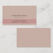 Elegante Farben Premium Linen Luxus Moderne Schlic Visitenkarte (Vorne/Hinten)