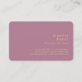 Elegante Farben Trendy Moderne Seide Finish Luxus Visitenkarte (Rückseite)