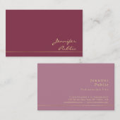 Elegante Farben Trendy Moderne Seide Finish Luxus Visitenkarte (Vorne/Hinten)