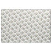 Elegante Farben über weißes Blumendekor Stoff (Yard (91,4 cm))