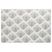 Elegante Farben über weißes Blumendekor Stoff (Fat Quarter (45,7 x 55,9 cm))