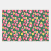 Elegante Farben Wasser Blume Garteni Geschenkpapier Set (Vorderseite 2)