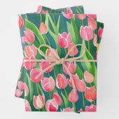 Elegante Farben Wasser Blume Garteni Geschenkpapier Set (Beispiel)