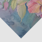 Elegante Farben Wasserfarbe Blumendekoupage Seidenpapier (Detail)