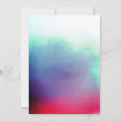 Elegante Farben Wasserfarben Jubiläum Einladung (Rückseite)