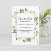 Elegante Farben Wasserfarben Save The Date (Stehend Vorderseite)