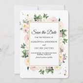 Elegante Farben Wasserfarben Save The Date (Vorderseite)