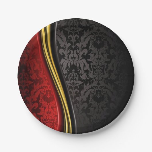 ELEGANTE FARBENFARBPATTER FÜR PARTY PAPPTELLER (Vorderseite)