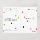 Elegante Farbenfrohe 4 Foto Collage Weihnachten Postkarte (Rückseite)