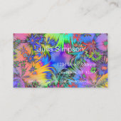 Elegante, farbenfrohe Balloons, Feuerwerk, stilvol Visitenkarte (Rückseite)