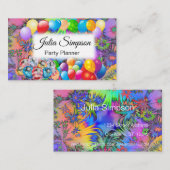 Elegante, farbenfrohe Balloons, Feuerwerk, stilvol Visitenkarte (Vorne/Hinten)