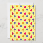 Elegante farbenfrohe Bäume fallen in Liebe Rustika Einladung (Rückseite)