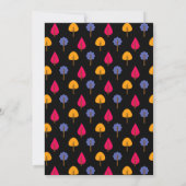 Elegante farbenfrohe Bäume Rustikale Schwarze Hoch Save The Date (Rückseite)