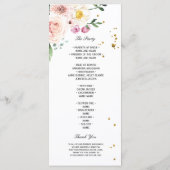 Elegante farbenfrohe Blume der Schönheit * Goldfal Menükarte (Rückseite)