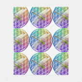 Elegante, farbenfrohe Blume des Libellen Fleecedecke (Vorderseite)