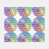 Elegante, farbenfrohe Blume des Libellen Fleecedecke (Vorderseite (Horizontal))