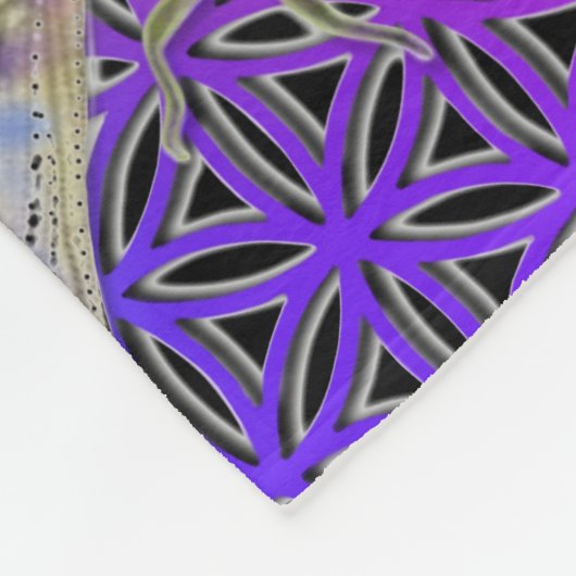 Elegante, farbenfrohe Blume des Libellen Fleecedecke (Ecke)