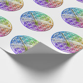 Elegante, farbenfrohe Blume des Libellen Geschenkpapier (Ecke)