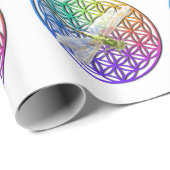 Elegante, farbenfrohe Blume des Libellen Geschenkpapier (Rolleneckpunkt)